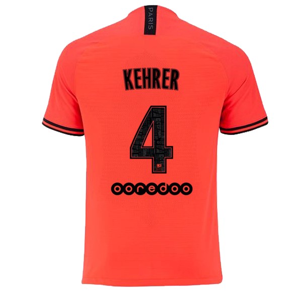 JORDAN Maillot Football Paris Saint Germain NO.4 Kehrer Exterieur 2019-20 Orange